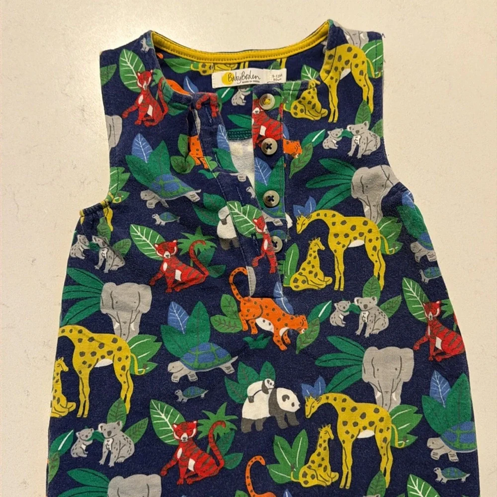 Baby Boden one piece animal print